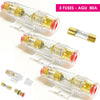 3x CAR STEREO AUDIO AGU 80A FUSE HOLDER 0 2 4 IN OUT GAUGE 80 AMP 80A - Sellabi