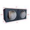 2x Car Audio Dual 12" Vented Subwoofer Stereo Sub Box Ported Enclosure Speakers - Sellabi