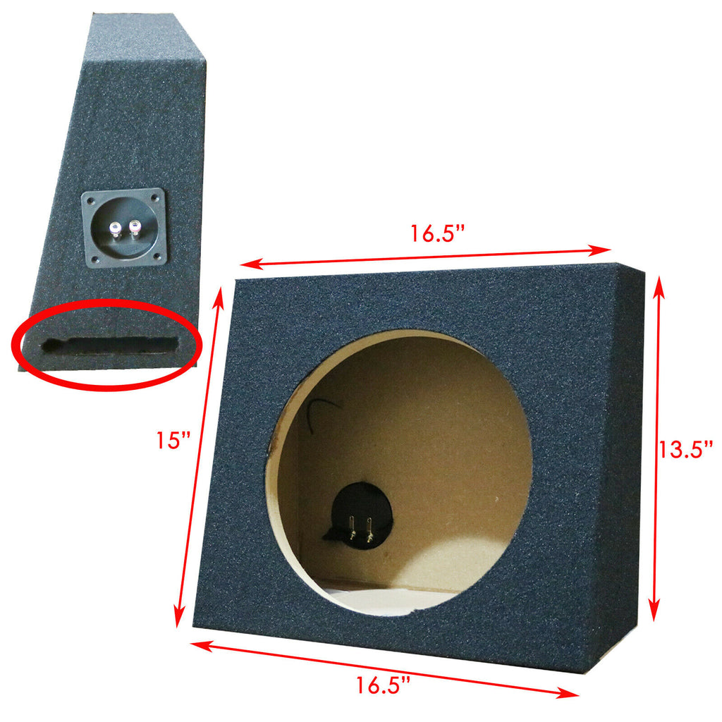 1x Port Single 10" Universal Standard Cab Truck Subwoofer Box Enclosure 1" MDF - Sellabi