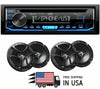 JVC KD-TD70BT Receiver + 2 PAIR CS-J620 6.5" CS Series 2-Way Coaxial Car Speaker - Sellabi