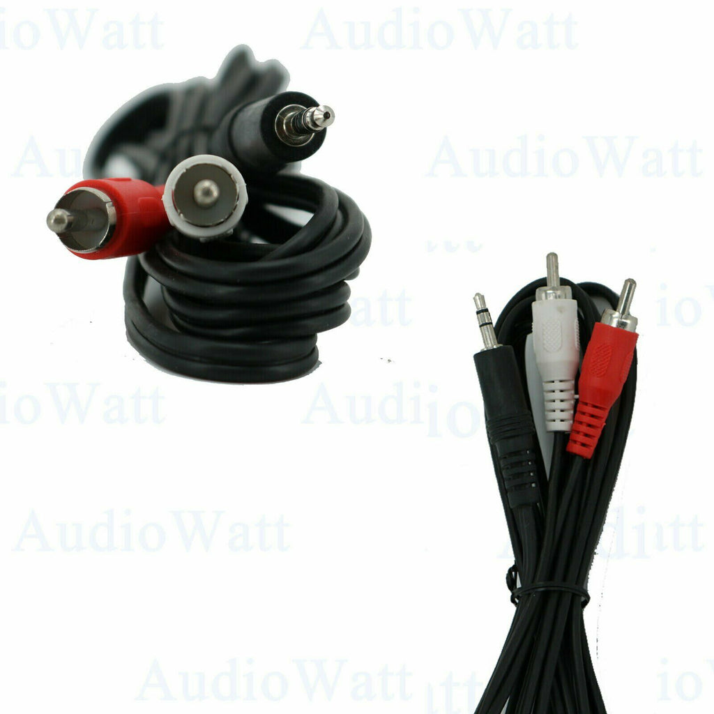 1x 6 Feet 3.5MM to Dual RCA Audio Video Adapter Wire Jack Composite A/V Cable - Sellabi