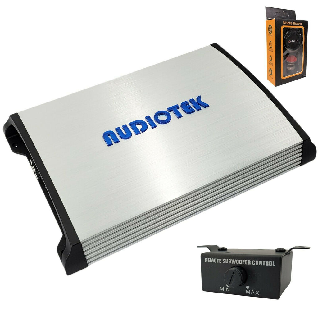 Audiotek 1 Channel 7000W Monoblock Class D Car Amplifier + Gravity Phone Holder - Sellabi