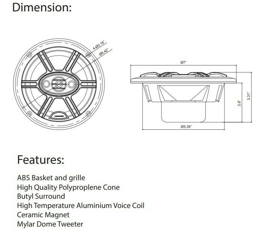 Blaupunkt GTM652W 200W Max Power Handling 6.5" 4-Way Marine Speakers -Pair - Sellabi