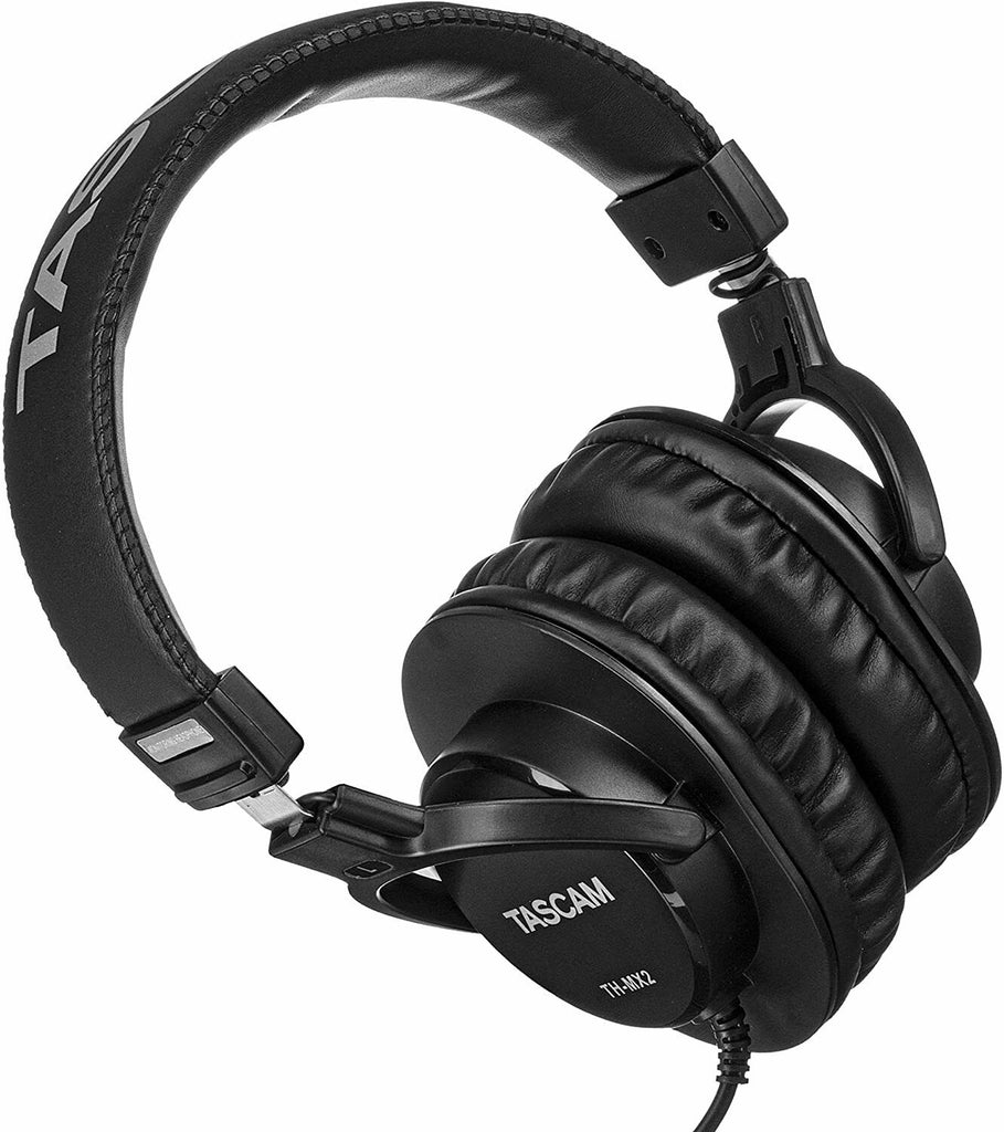TASCAM Premium Foldable Recording Mixing Home Studio Headphones - Black - 1 Pair - Sellabi