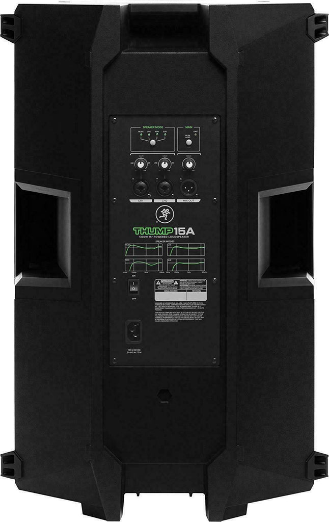 2x Mackie Thump15A 1300W 15? Loudspeaker + 2x Speaker Stands + Microphone + XLR - Sellabi