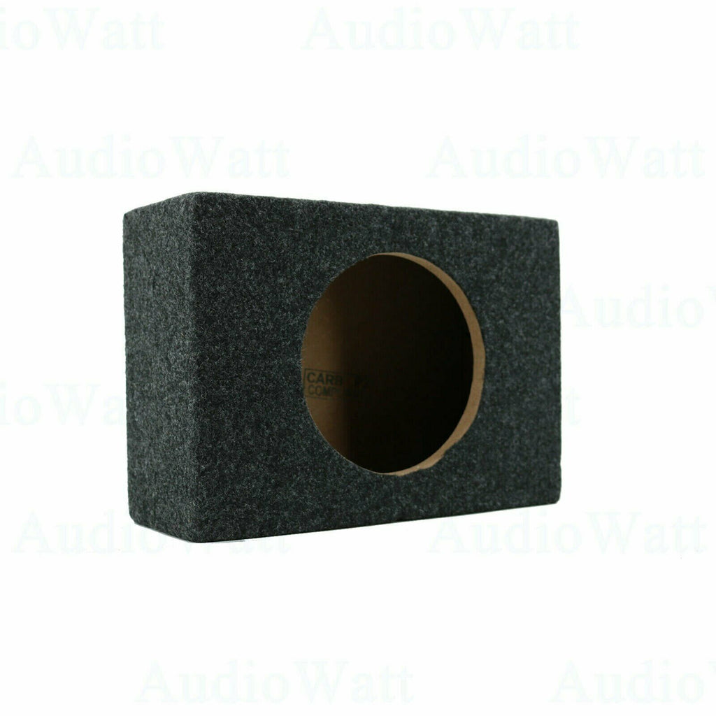 2x CAR AUDIO 6.5" SPEAKER BOX ENCLOSURE CARPET TEXTURE TERMINAL CUPS NEW - Sellabi