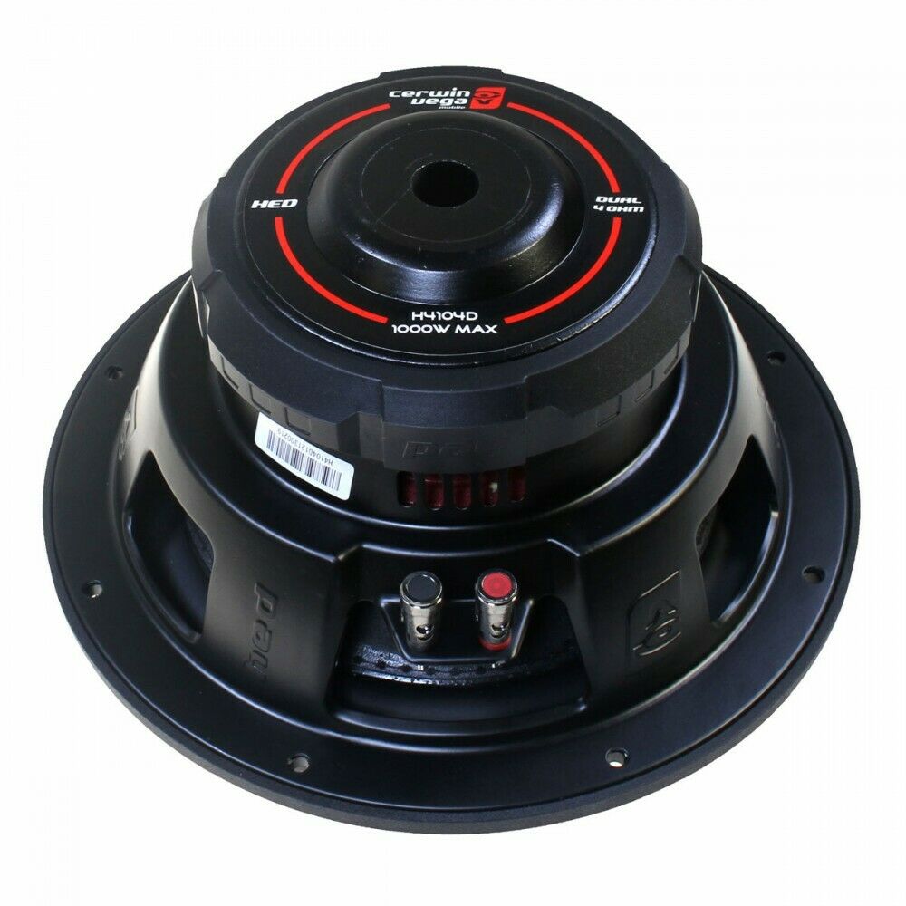 1x CERWIN VEGA H7104D 1200W Max 10" inch HED Series Dual 4 ohm Car Subwoofer - Sellabi