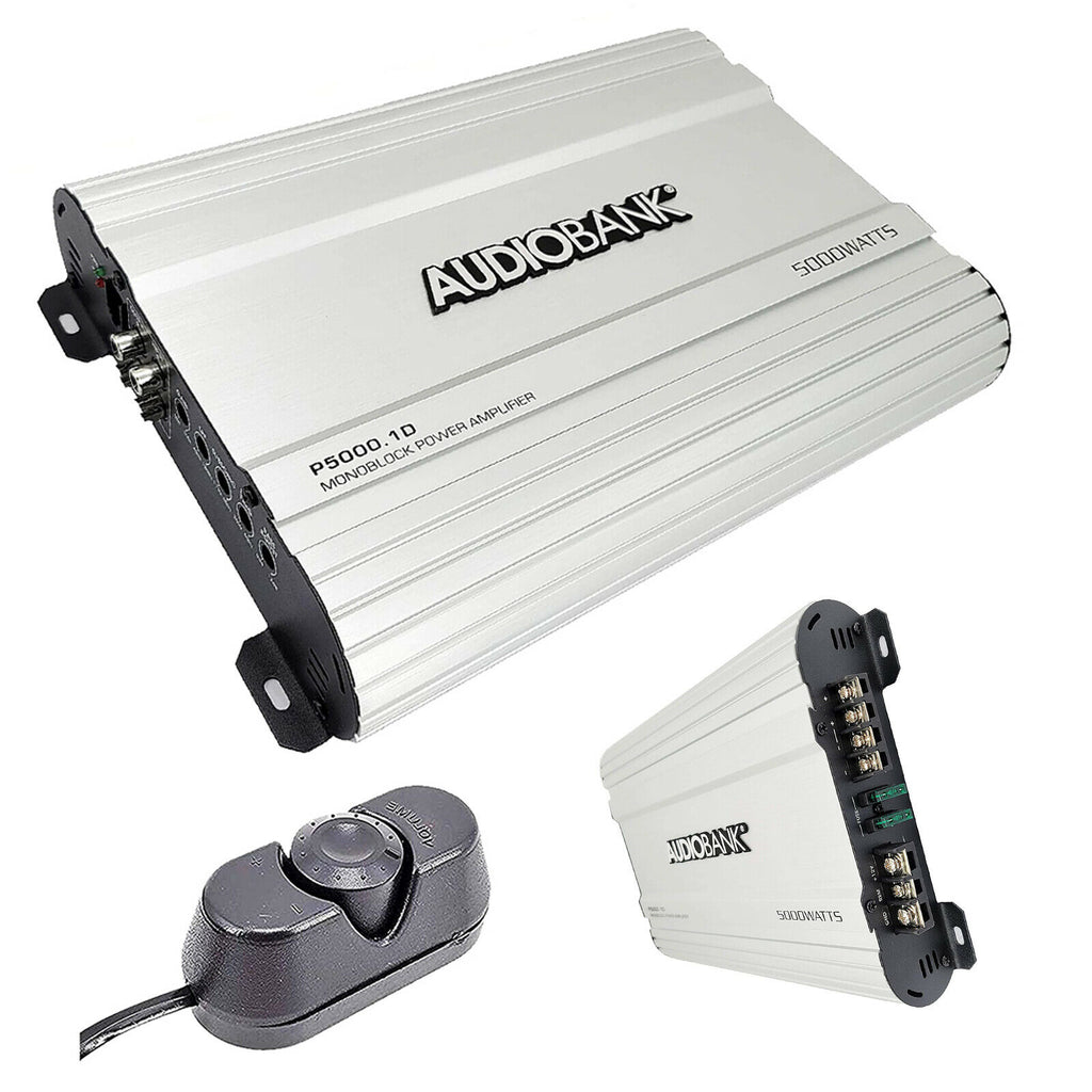 Audiobank P5000.1D Amp 5000W + 2x Rockford Fosgate R2SD4-12 12" 1000W Subs + Kit - Sellabi