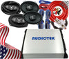 4x Power Acoustik 6x9″ & 5x7″ Speakers + Audiotek AT-804 Amplifier + 4CH Amp Kit - Sellabi