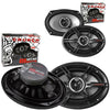 2 PAIRS - CRUNCH CS693 6x9" 3-WAY 800 WATTS FULL RANGE SPEAKERS 6"x9"" CAR AUDIO - Sellabi