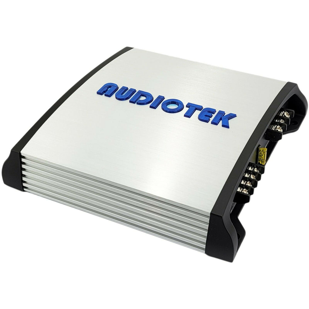 Audiotek AT-1800S 1800 Watts Power 2 Channel Car Amplifier + 4Gauge Amp Kit Blue - Sellabi