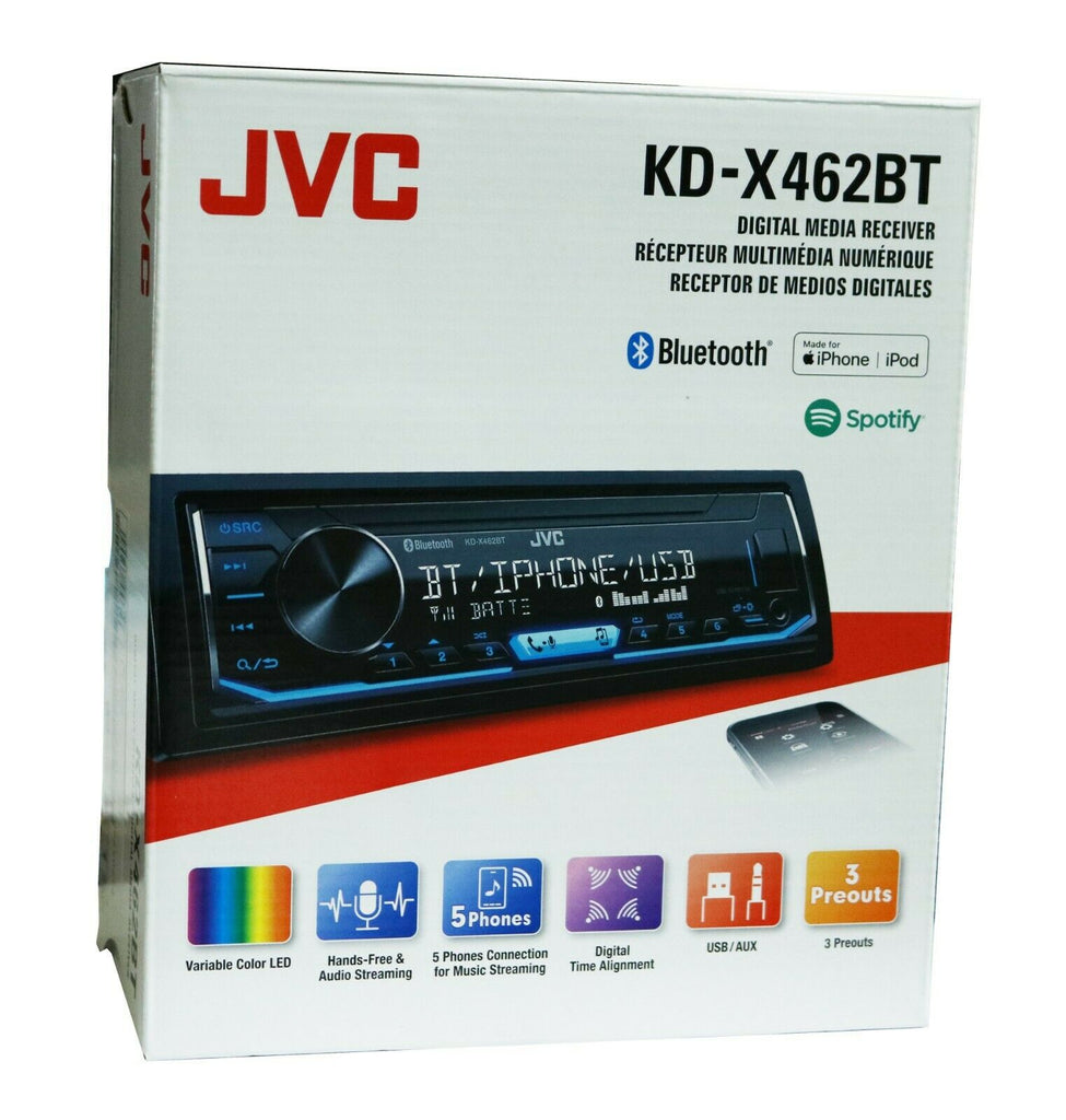 JVC KD-X462BT Digital Media Receiver w/Bluetooth & USB/AUX Input - Sellabi