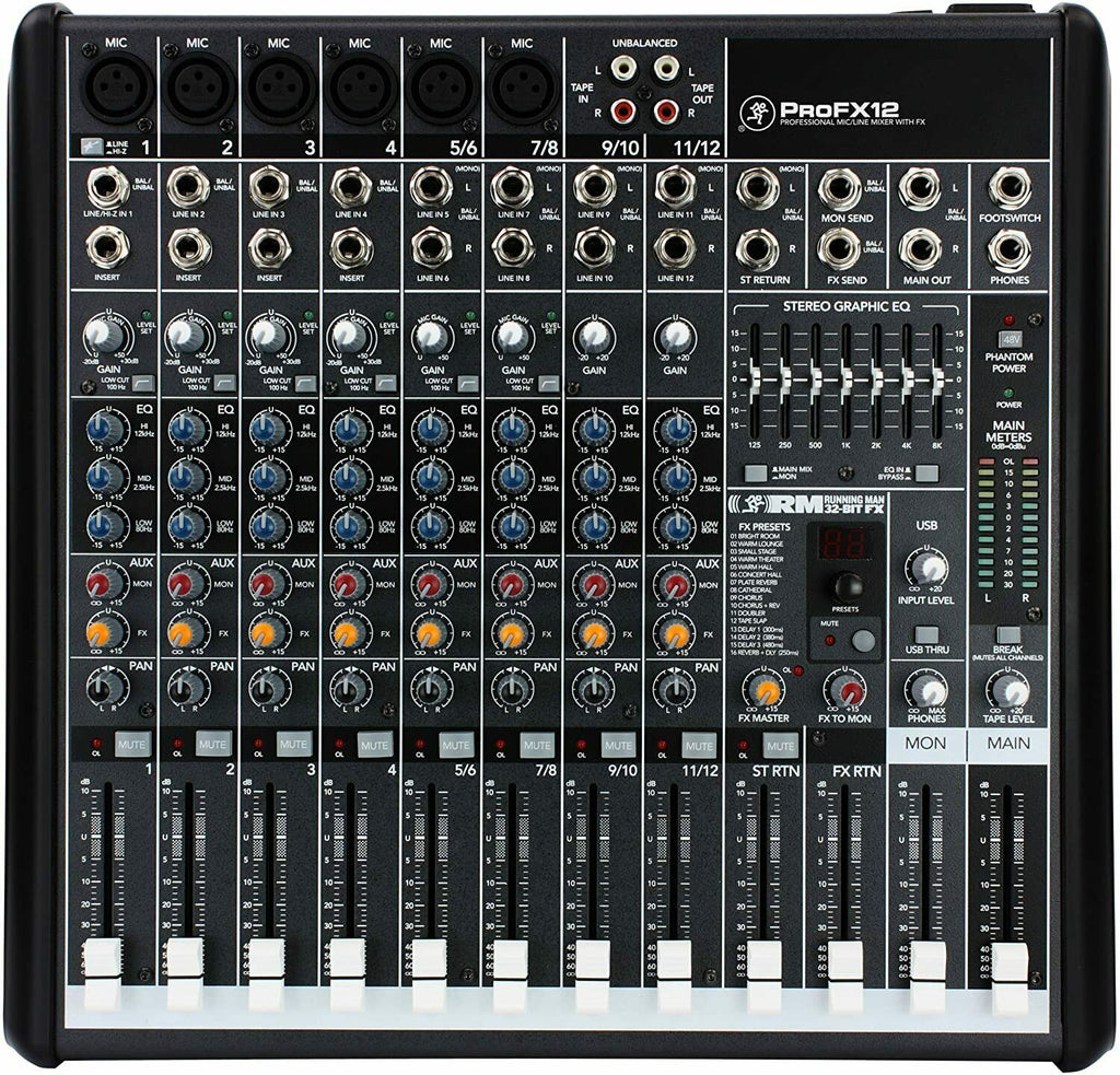 Mackie ProFX12 Professional Compact 12 Channel Mixer with USB - Sellabi