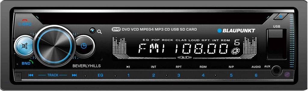Blaupunkt Beverley Hills 71 Single Din DVD & CD Bluetooth Receiver AM/FM/USB - Sellabi