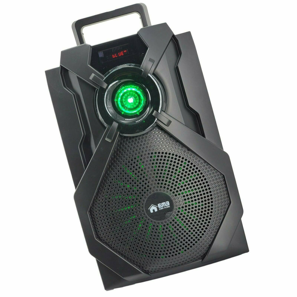 Portable 8" Bluetooth DJ Speaker 800W PMPO, PA Loudspeaker Wireless Microphone - Sellabi