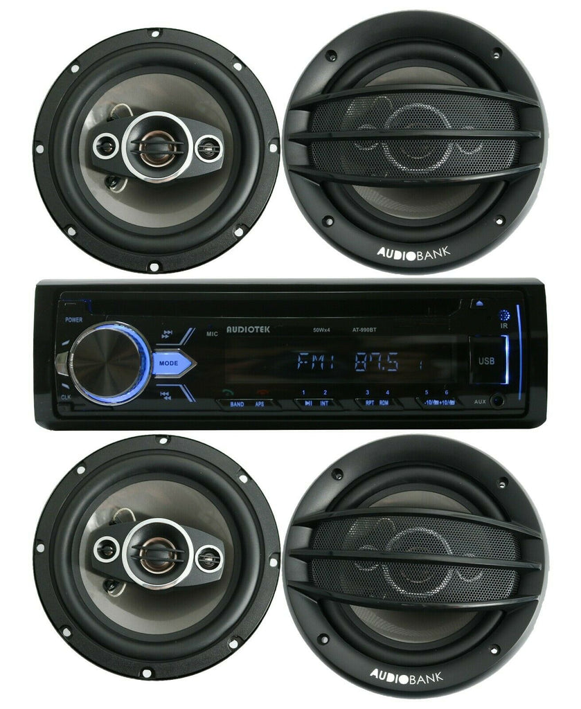 SoundXtreme ST-930BT Bluetooth Car Receiver +4x Audiobank AB-630 6.5" Speakers - Sellabi