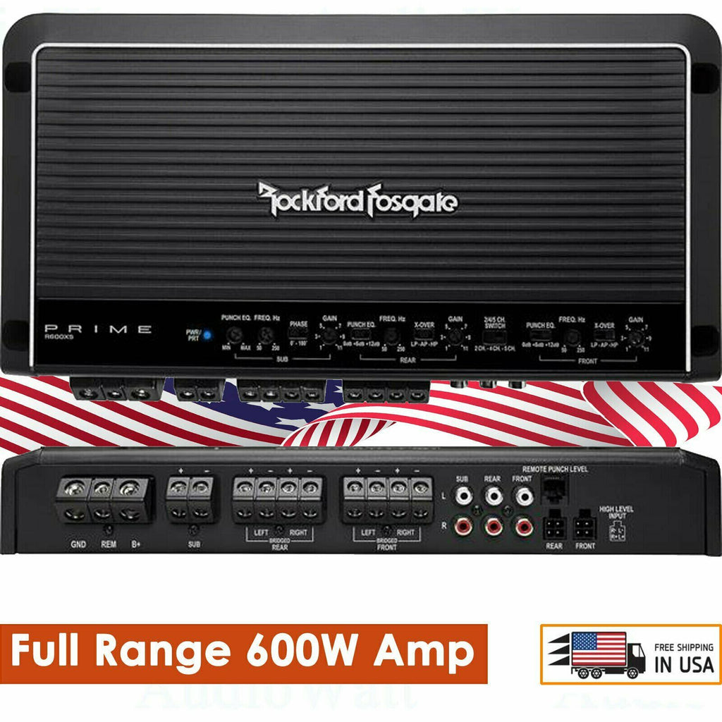 Rockford Fosgate Prime R600X5 Full Range 600W RMS 5-Channel Class AB Amplifier - Sellabi