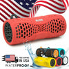 EMB Rechargeable Waterproof Speaker Outdoor Wireless Shower - Red w/ Bluetooth - Sellabi