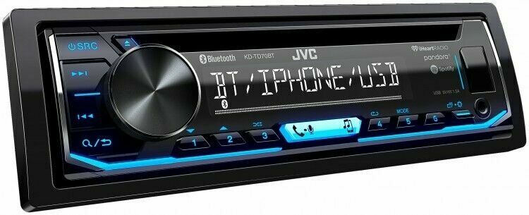 JVC KD-TD70BT Receiver + 2 PAIR CS-J620 6.5" CS Series 2-Way Coaxial Car Speaker - Sellabi