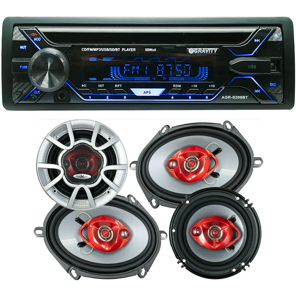 Gravity AGR-209BT CD Player w/ Bluetooth + 4x Soundxtreme ST-680 ST-603 Speakers - Sellabi