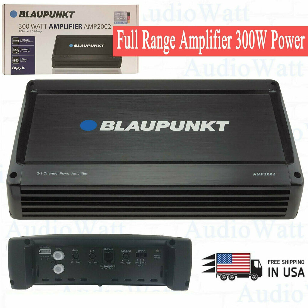 Blaupunkt AMP2002 Car Audio 2-Channel Full Range Amplifier 300W Max Peak Power - Sellabi