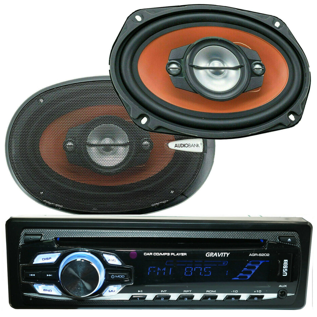 Gravity AGR-S202 Car Stereo Receiver + 2x Audiobank AB-790 6x9" 4-Way Speakers - Sellabi