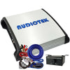 Audiotek AT1600M 1 Channel 1600 Watts Monoblock Car Amplifier + 4GA Amp Kit Blue - Sellabi