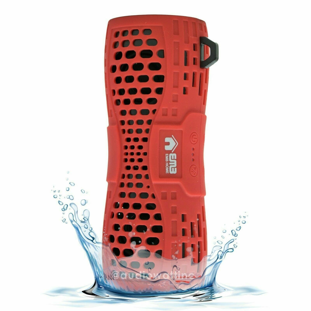 EMB Rechargeable Waterproof Speaker Outdoor Wireless Shower - Blue w/ Bluetooth - Sellabi