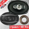 NEW 2x Pioneer 6"x9" 700 Watts 5-Way Coaxial Speakers + 18 Gauge 50 Feets Wire - Sellabi