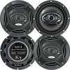 2 Pairs - Audiotek K65.4 6.5" 400 Watts 3-Way Car Audio Stereo Coaxial Speakers - Sellabi