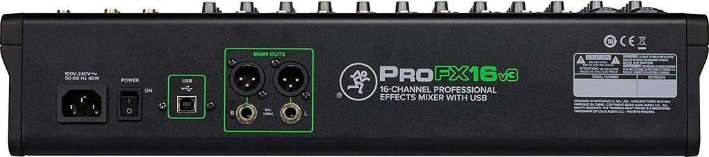 Mackie ProFX16v3 16-Ch Mixer Built-in Effects USB + Headphone + 2x XLR + Magnet - Sellabi