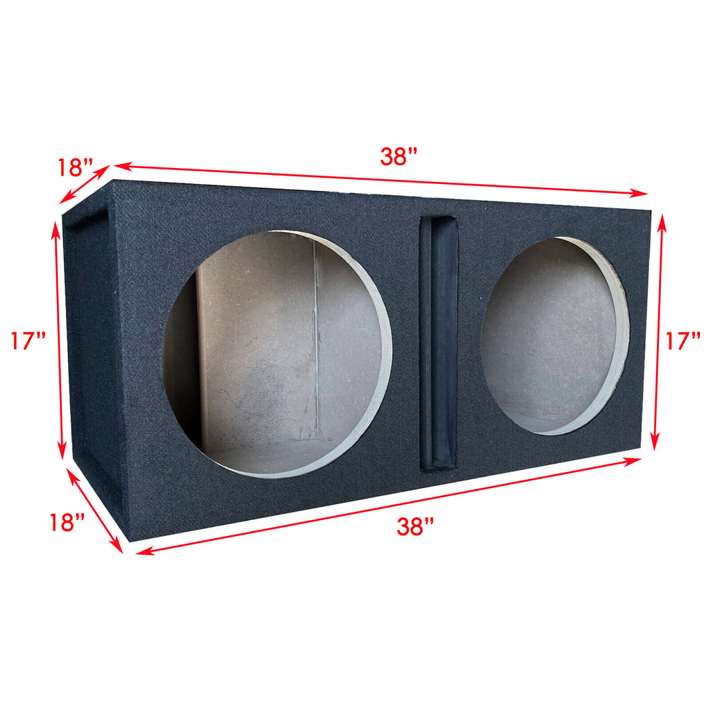 PRO DUAL 15" PORTED SUBWOOFER ENCLOSURE CAR AUDIO SPEAKER BOX ALL MDF - Sellabi