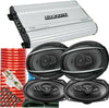 4XPioneer TS-A6967S 6x 9" 4Way Speaker, Audiobank P1004 1000W Amplifier + 4GAKit - Sellabi