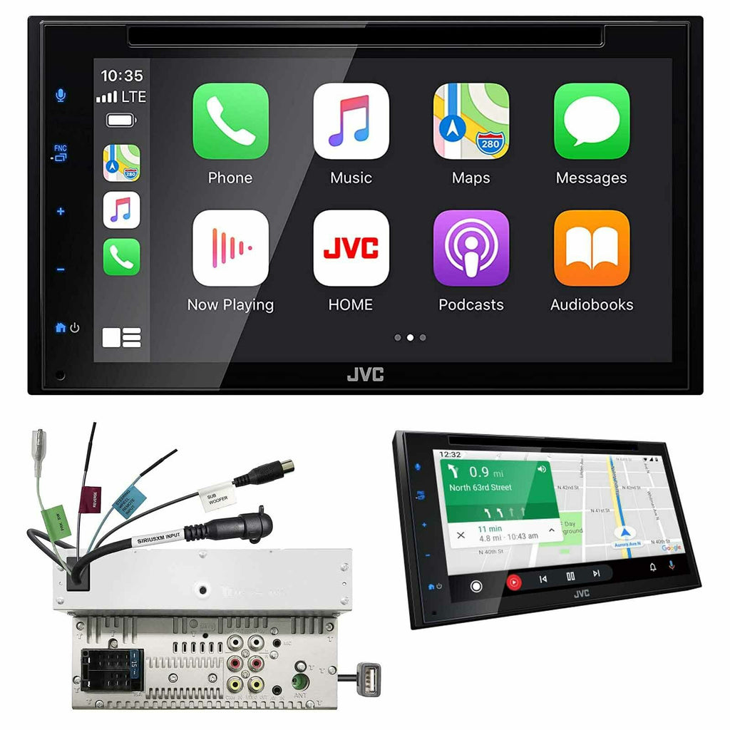 JVC KW-V66BT MP3 CD DVD Receiver 6.8" Touchscreen Apple CarPlay Android Auto NEW - Sellabi