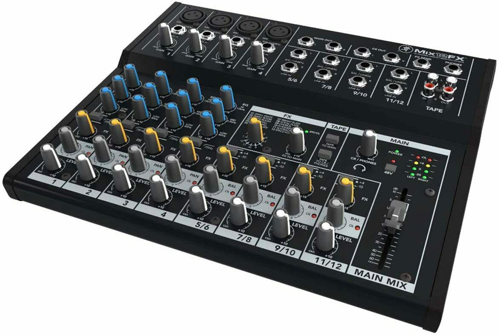 Mackie MIX12Fx Mix Series 12-Channel Compact Effect Mixer Low-Noise Performance - Sellabi