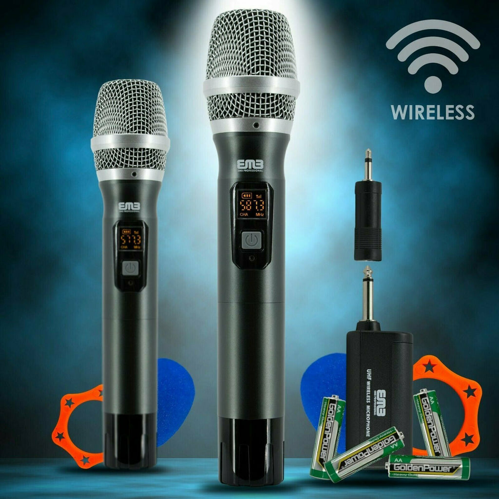 EMB M42W UHF Wireless Handheld Microphone System with Rechargeable Receiver NEW - Sellabi