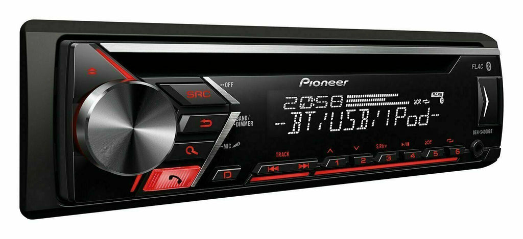 Pioneer DEH-S4000BT CD USB Bluetooth + 4x Kenwood KFC1666S 300W 6.5" Speakers - Sellabi