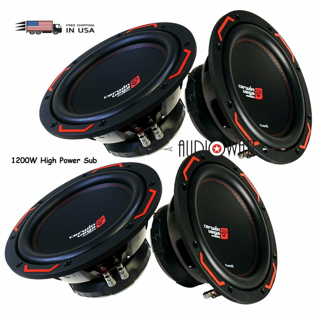 4x Cerwin-Vega H7104D 1200W 10" 4-Ohm Dual Subs High Power Speakers HED Series - Sellabi