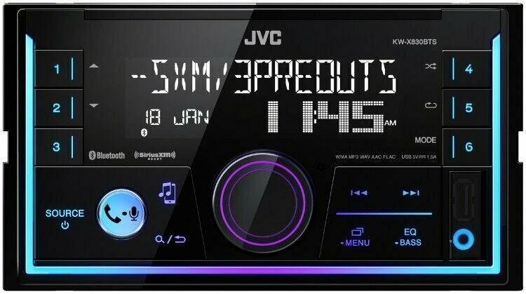 JVC KW-X830BTS 2-Din Digital Media Player w/ Bluetooth / USB / SiriusXM/Pandora - Sellabi