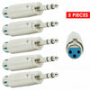 5X XLR 3-Pin Female to 1/4 6.35mm Stereo Male Plug TRS Audio Cable Mic Adapter - Sellabi