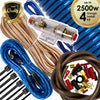 Audiotek 4 Gauge Amp Kit Amplifier Install Wiring Complete 4 Ga Wire 2500W Blue - Sellabi