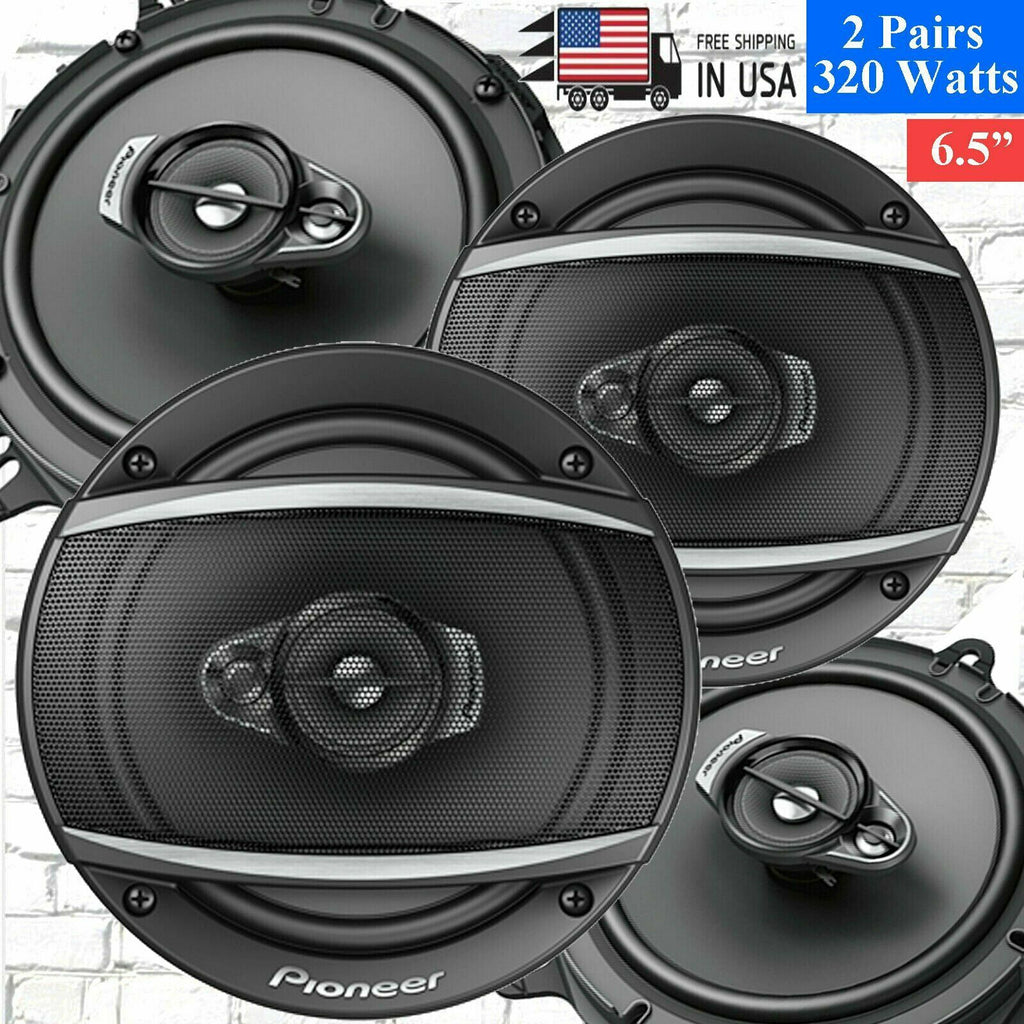 4x Pioneer TS-A1670F 6.5-INCH 6-1/2" CAR AUDIO 640 watt 3-WAY COAXIAL SPEAKERS - Sellabi