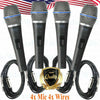 4X Professional Wired Dynamic Vocal Studio Microphone HandHeld Mic with XLR 3Pin - Sellabi