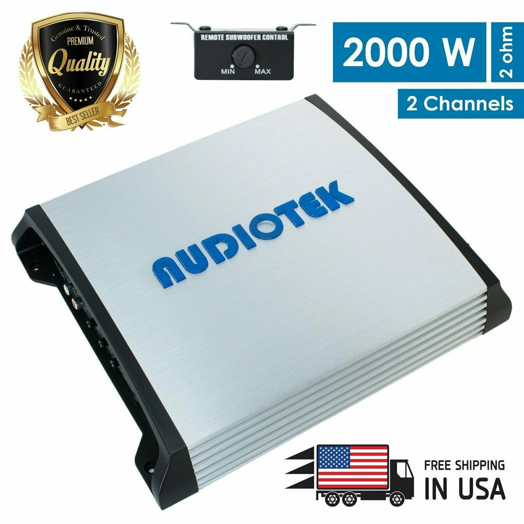 New Audiotek 2 Channels 2000 WATTS Bridgedable Car Audio Stereo Amplifier AT920s - Sellabi