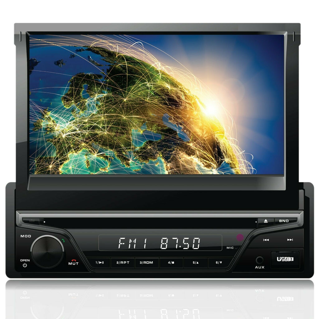 Gravity Single DIN Touch DVD/CD Player Car Stereo w/ Bluetooth + XV95BK Camera - Sellabi