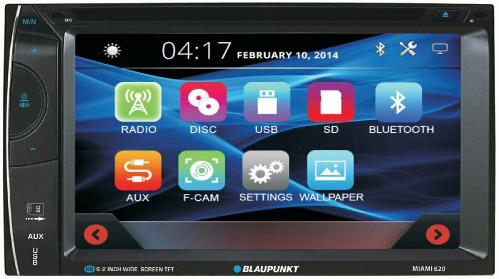 Blaupunkt Car Audio Double Din 6.2" Touchscreen DVD Bluetooth + Rear Camera XV30 - Sellabi