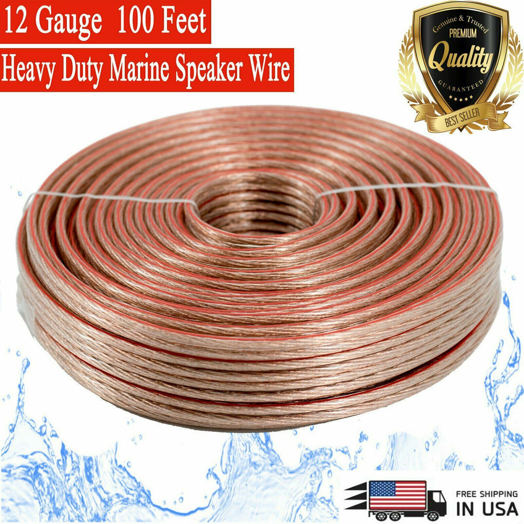 New 12 GA Gauge 100 Feet ft Heavy Duty Marine Car Home Audio Cable Speaker Wire - Sellabi