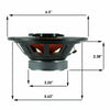 4) Audiobank 6.5" 600 Watt 3-Way Orange Car Audio Stereo Coaxial Speaker - AB674 - Sellabi