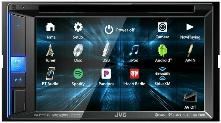 JVC KW-V25BT 6.2" Car DVD/CD  Bluetooth Monitor Sirius XM/iphone/Android +camera - Sellabi