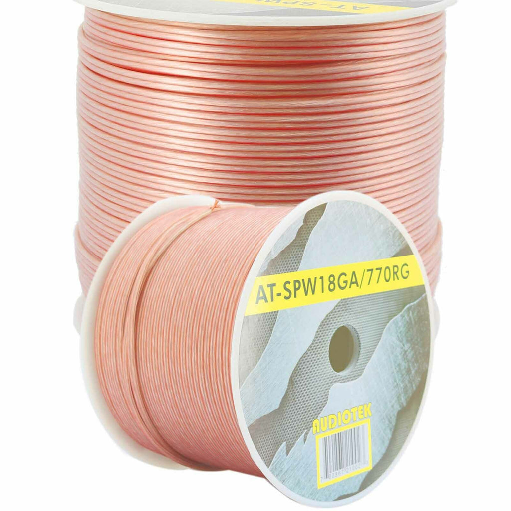 770' ft Roll 18Ga Clear Car & Home Audio Stereo Speaker Wire Cable 18 Gauge AWG - Sellabi